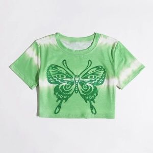 💚y2k glitter butterfly top💚